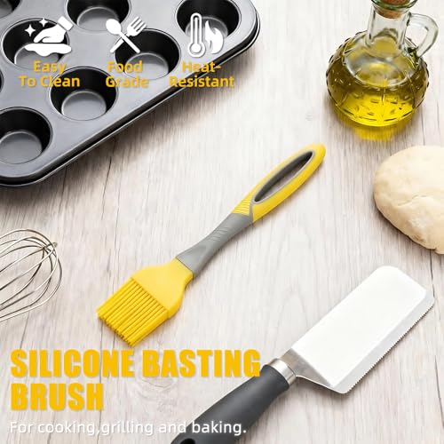 Silicone Basting Brush | Heat-Resistant Kitchen Tool for Baking, Grilling & Pancake Greasing, Food-Grade Non-Shedding Brush 30