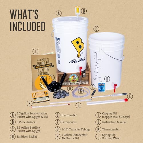 Craft A Brew - The Everyday 5 Gallon Beer Brewing Kit - Oktoberfest Recipe - Easy for Beginners - At Home Beer Making Kit - Equipment, Ingredients & Instructions Included - Brews 5 Gallon Batch