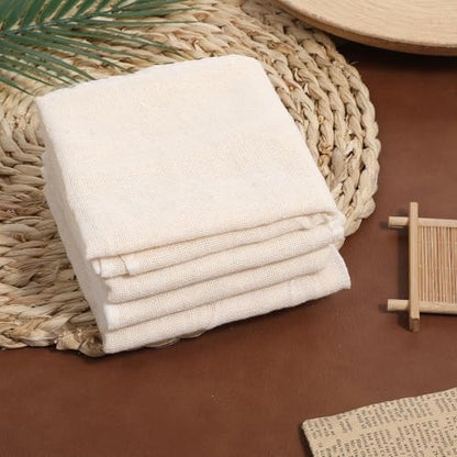 7 PCS Reusable Natural Pure Cotton Cheese Cloths, Natural Pure Cotton Steamer Cloth (18.5x18.5 Inch), Unbleached Cottons Fine Mesh Muslin Cloths Used for Cooking, Juicing, Steaming, Butter Making