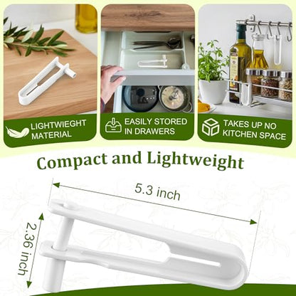 Olive Stuffer, Blue Cheese Olive Stuffer Tool, Applied to Make Accompaniment to Martinis and Cocktail, Simple to Operate, Easy to Clean, White PP(2 Pack)