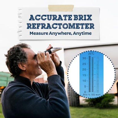 Fermentaholics Refractometer - Fermentation Specific Gravity and Brix Refractometer