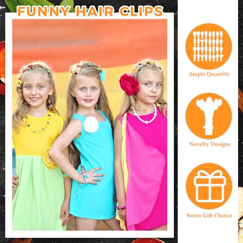 30 Pcs Bean Sprout Hair Clips Rave Mixed Style Plant Hairpins Hair Accessories for Party Irish(Bbq) - style: Bbq