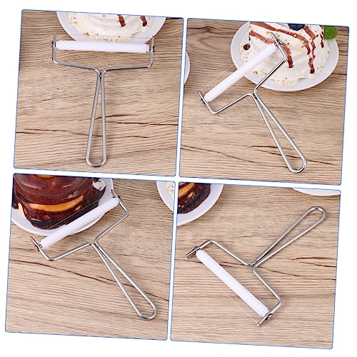Alipis 2Pcs Stainless Steel Cheese Slicer Multi Purpose Butter Scraper Cream Cutter for Kitchen and Bakery Use Ergonomic Wire Handle Design for Desserts and Food