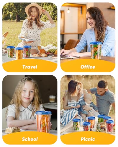 BiuLeon 12 Pack-34 oz Freezer Storage Containers, Plastic Food Storage Containers with Twist Top Lids, BPA Free and Reusable Soup Containers with Lids, Leakproof/Microwave/Dishwasher Safe - color: 12Pack-34oz