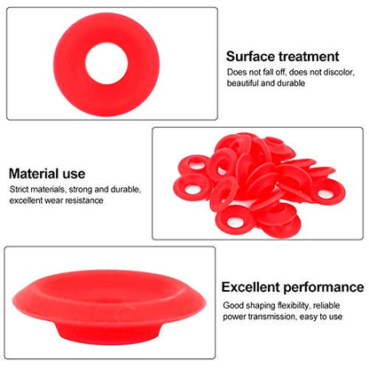 Joyzan Beer Bottle Gasket, Silicone Rubber Washer Swing Flip Top EZ Cap | Red Home Brew Bottles Seals Washer O Ring High Pressure Leakproof Seals Replacements Home Soda Sealing Use 25PCS