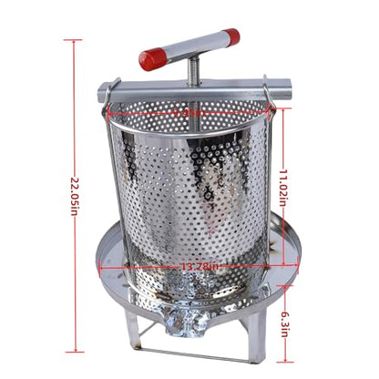 Mesh Honey Press Machine Presser Beeswax Extractor Fruit Honey Presser Honey Extractor Stainless Steel Mesh Honey Extractor for Home Beekeeping, Efficient Separation of Beeswax and Honey