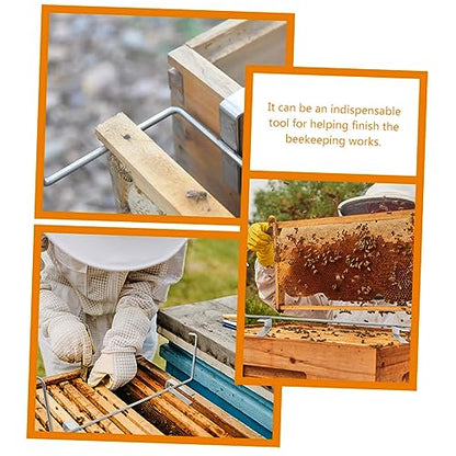 3pcs Stainless Steel Beehive Comb Rack Beekeeping Hive Tool Holder for Garden Bee Frame Support Keeping Supplies All Beekeeping Equipment Holders Beep Silver