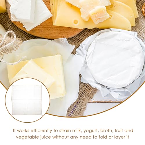 Beaupretty 6pcs Pure Cotton Cheesecloth Kitchen Filter Cloth for Tofu Straining and Draining, 40x40cm Reusable Food Strainer Fabric for Cooking and Homemade Tofu