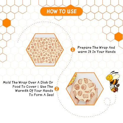 Beeswax Wraps for Food Roll(13x39inch), Organic Beeswax Wrap Beeswax Food Wraps Reusable Food Wrap Sustainable Beeswax Paper Beeswax Sandwich Wrap Beeswax Storage Cloth (Bread) - color: Brown
