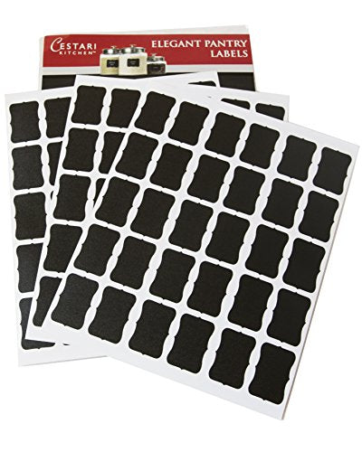 Cestari Chalkboard Labels: Mini Decorative Chalk Stickers - Set of 90 Premium Reusable Blackboard Stickers - Stylish Home Organization, Wedding Decorations, Party Favors, Crafts, Labels for Mason Jars - size: Mini