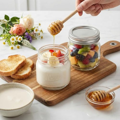 8 oz Glass Mason Jars ，12 Pack Glass Canning Jars with Airtight Lids | Pickling Jars for Jelly, Jam, Honey, Pickles, Spice, Essential Preserver for Home Storage and Gifting - color: 8oz-15pack-Mason