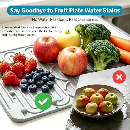 Silicone Baby Bottle Drying Mat, 20 Slots, BPA-Free Non-Toxic, Dishwasher Safe, Foldable Space-Saving Design for Nursery, Kitchen & Travel (Hot Silicone Drying Mat)