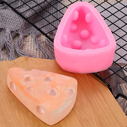 Triangle Cheese Shape Mould Hand Pie Molds for Baking Flexible Silicone Fondant Mold Safe for Boys and Girls for Cake Decorations