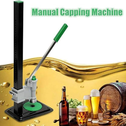 Manual Bottle Capper Tool, Adjustable for Home Brewing Caps, Ideal for Homebrew Beer and Wine Bottling