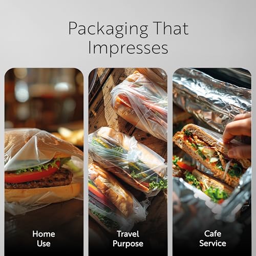 Restaurantware Plastic Food Wraps 1000 Pack of 10.75" x 12" Pre-Cut Clear Sandwich Wraps Disposable Pop-Up Microwavable Freezable Greaseproof Food Covers for Burgers, Snacks, And Take Out - size: 12" x 10.8"