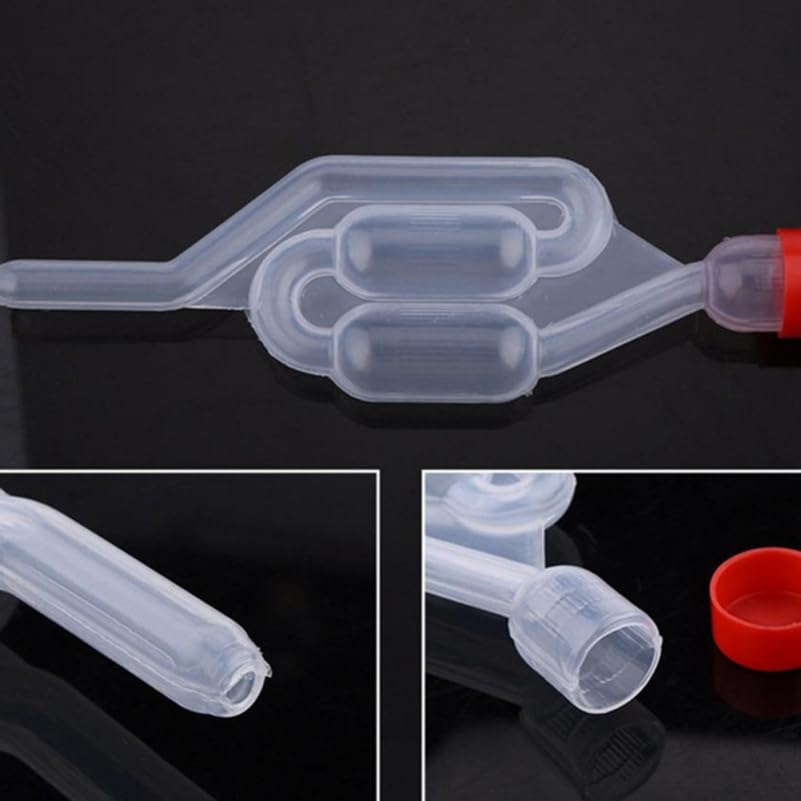 Wine Exhaust Valve One-Way Exhaust Water Seal Air Lock for Wine Making Home Brewing Beer Cider Transparent Fermentation Airlock with Lid 2 Pack 6.69 X 1.96 X 0.59 in