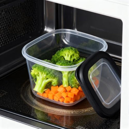 ionEgg Plastic Food Storage Containers with Lids Includes Labels, Stackable Kitchen Pantry Organizer for Dry Food, Snacks, Pasta and Meal Prep, Set of 6