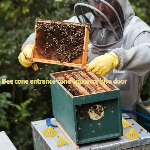 Beekeeping Entrance, Beekeeping Equipment Beehive Tool, Hives Beekeeping Equipment Beehive Tool with Lid Bee Water Sugar Feeder, Water Proof Beekeeping Supplies Tools, Beekeeping Tool for Bee Escape