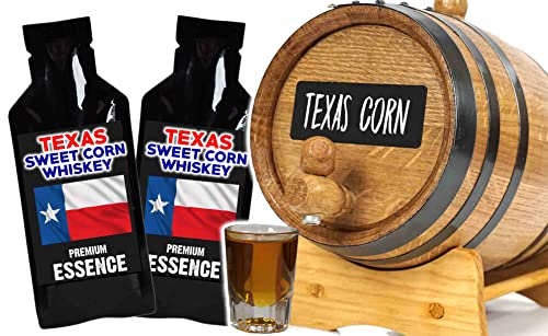 Texas Sweet Corn Whiskey Making Bootleg Kit w/Chalkboard & Book- Thousand Oaks Barrel Co. – Make & Age Spirits in an Oak Cask Keg Mini Barrel - Best Father’s Day Gift (5L)