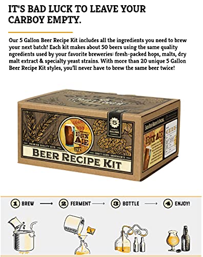 Craft a Brew - Beer Recipe Kit - Brown Ale - Home Brewing Ingredient Refill - Beer Making Supplies - Includes Hops, Yeast, Malts, Extracts - 5 Gallons - color: Brown Ale
