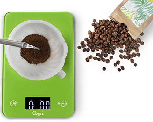 Ozeri Touch Professional Tempered Glass Digital Kitchen Scale, Lime Green - color: Green
