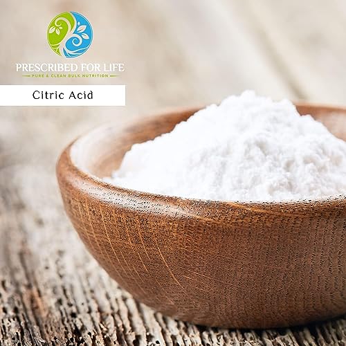 Prescribed For Life Citric Acid Powder, Polvo de Acido Cítrico, Citric Acid for Bath Bombs & Cleaning, USP Grade, Higher Quality Than Food Grade (1kg) - size: 2.2 Pound (Pack of 1)