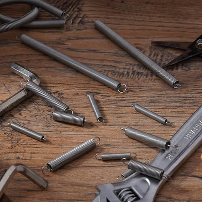 6pcs Extension Springs,0.047"x0.4"x2" 304 Stainless Steel Extension Springs with Hook Ends 2inch (6, 0.047"x0.4"x2") - size: 0.047"x0.4"x2"