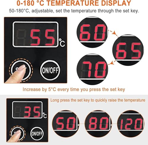 Electric Honey Extractor Uncapping Knife, Stainless Steel Honey Cutter Knife with Temperature Control, Memory Function and Display for Apiary, Beekeeper