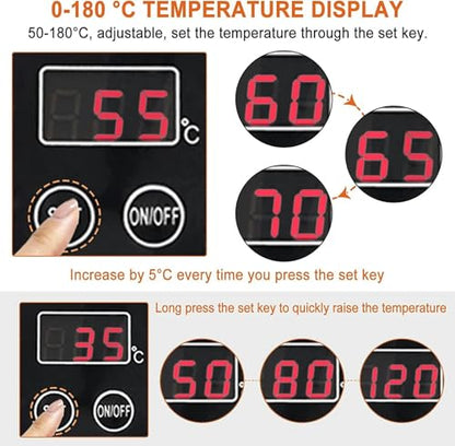 Electric Honey Extractor Uncapping Knife, Stainless Steel Honey Cutter Knife with Temperature Control, Memory Function and Display for Apiary, Beekeeper