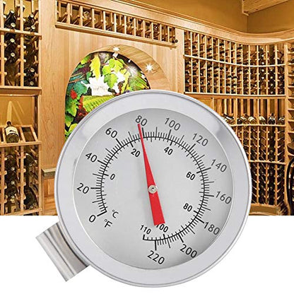Beer Thermometer, Homebrew Kettle Clip On Thermometer, Long Cooking Thermometer, Dial Thermometer for Wine Beer