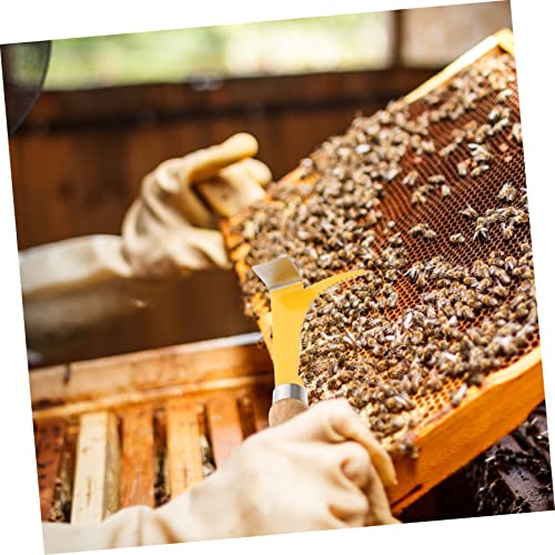 2pcs Bee Hive Scraping Tools Wooden Handle Beekeeping Equipment for Honey Cutting Hive Body Separation