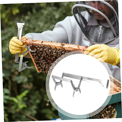 SUPVOX Bee Hive Frame Holder Metal Grip Tool for Beekeeping Essential Frame Support for Easy Lifting and Handling Apiaries