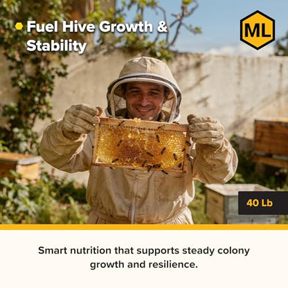 Mann Lake Bee-Pro Patties, High Protein Honey Bee Nutrition with Pro Health Digestive Aide, Spring & Fall Brood Builder for Increased Colony Survival & Stronger Spring Population, Made in USA, 40 Lbs - size: 40 Pound (Pack of 1), style: Bee-Pro