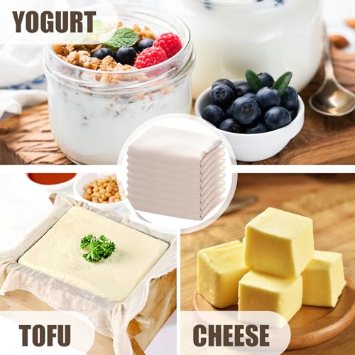 8Pcs Cheesecloth, 20x20 Inch Cheese Cloths, Unbleached Cotton Cheesecloth for Cooking, Reusable Ultra-Dense Strainer for Juicing Filtering Canning