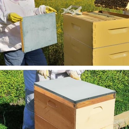 Telescoping Cover 10 Frame Wax Dipped Bee Hive Metal Cover Prevent Rainwater from Seeping Into The Hive 2 Pack - size: 2Pcs10 Frame