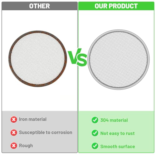 10 Pack Sprouting Lids for Mason Jars, 82mm Wide Mouth Mason Jar Strainer Lids, Stainless Steel Durable Sprouting Lid for Beans, Alfalfa, Broccoli
