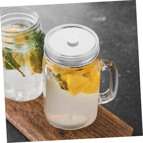 Garneck 2pcs Mason Jar Vacuum Sealer Lids Wide Mouth Stainless Steel Jar Lids Split Design for Canning Fermentation