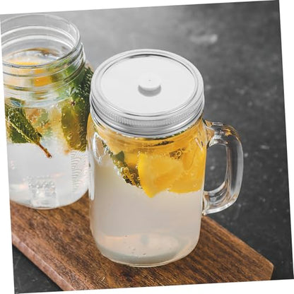 Garneck 2pcs Mason Jar Vacuum Sealer Lids Wide Mouth Stainless Steel Jar Lids Split Design for Canning Fermentation