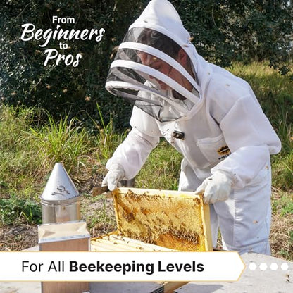 Mann Lake 10-Frame Deep Hive Kit, Fully Assembled 9⅝" Bee Hive Body with 10 Frames & Beeswax-Coated Plastic Foundation for Brood Replacement, Colony Growth & Honey Production, Made in USA, Painted - color: Assembled, Paint