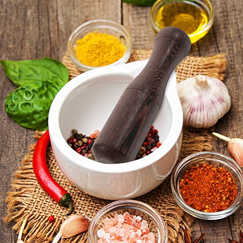 Healifty Wooden Pestle Garlic Masher 6.88" Ergonomic Grinder Rod | Natural timber muddler for sauces. Compact manual pounder fits stone bowls for effortless food crushing daily