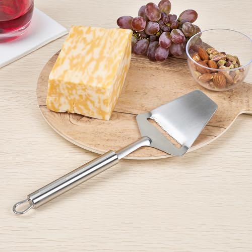 Restaurantware Stainless Steel Handheld Cheese Slicer - German Standard Cheese Cutter with Sharp Blades, Dishwasher Safe - Heavy Duty Plane Cutter for Butter, Parmesan, Cheddar