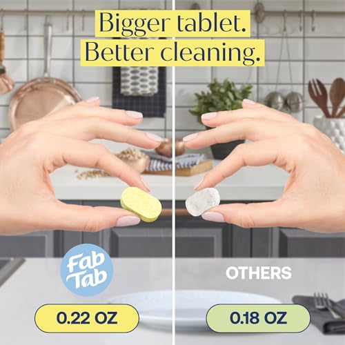 Fab Tab Multi Purpose Cleaner Cleaning Tablets, Eco-Concious Refillable Glass Bottle System with Boutique Hotel Scent, Safe For Family and Pets - Chemical-Free, Plastic-Free - 3 Count