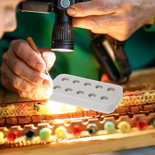 UPKOCH Silicone Beeswax Queen Rearing Mold Beekeeping Grafting Kit Small Size Bee Equipment for Winter Hive Management and Honey Production