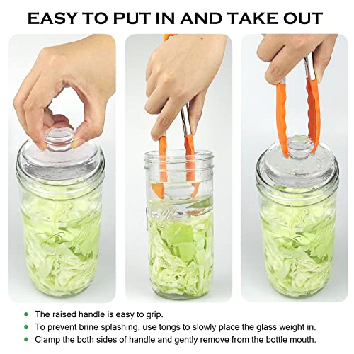 Artcome 28 Pcs Fermentation Kit-5 Stainless Steel Fermentation Lids, 5 Glass Weights, 5 Airlocks, 6 Silicone Rings, 6 Silicone Grommet, 1 Silicone Tong for Wide Mouth Mason Jar(Jars Not Included)