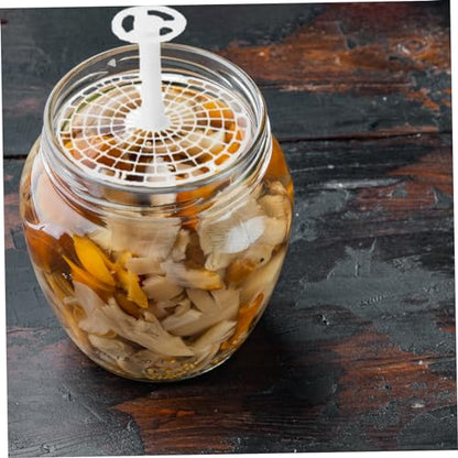 Mason Jar Fermentation Kit Press Plate 7.5 Inch Fermentating Weight for Pickled Foods, Mason Fermentation Kit with Handle for Kimchi Vegetables - color: 7.5 Inch