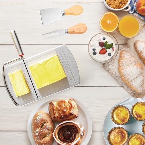 Cheese Slicer with 2 PCS Knife, Multipurpose Cheese Cutter Stainless Steel Cheese Slicers with 2 PCS Cheese Knives Set - size: Cheese Slicer with 2 Cheese Knives