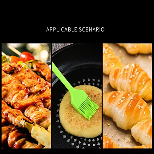Silicone brush, Oil Brush for BBQ Kitchen Cooking Baking and Grilling (2 PCS,Rose red) - color: Rose Red