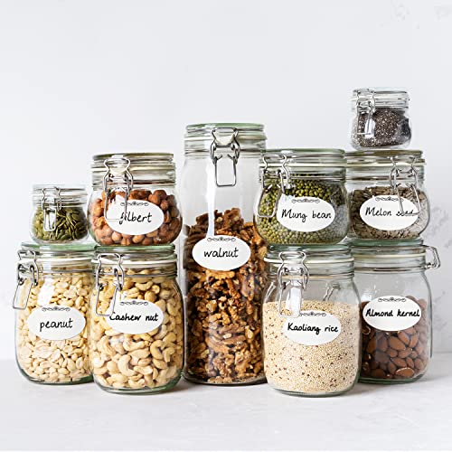 White 1-1/2" x 2-1/2" Dissolvable Labels for Food Containers 300 Stickers(1 Roll)