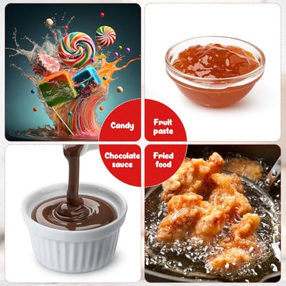 Photect Candy Thermometer with Pot Clip 8" Deep Fry Oil Thermometer for Candy Making Instant Read Cooking Food Thermograph Sugar Syrup Jam Jelly Oil Temperature Kitchen Accessories(Red,1 Pcs) - color: Red