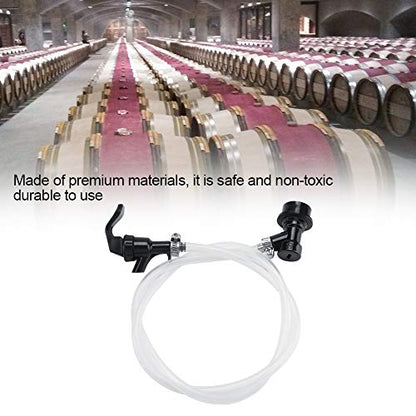 3.3ft Beer Hose, Beer Brewing Tubing with Ball Lock Disconnect and Party Tap for Corny Cornelius Keg Distribution Home Brewing Outdoor Parties
